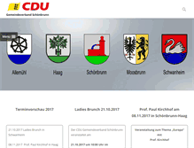 Tablet Screenshot of cdu-schoenbrunn.de
